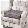 HOMESCAPES Cuscino per seduta rialzata in cotone quadrato, 50 x 50 cm, grigio ardesia