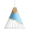 Mengjay Lampada a Sospensione Plafoniera in Metallo E27 Vintage Industriale Moderna per Soggiorno con Cavo (Blu)