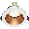 MAYTONI DECORATIVE LIGHTING Moderna Lampada da Incasso da Soffitto, Spot, Design basic, Alluminio bianco e dorato, per 1 lampadina 1 X GU10, 15W, IP 20