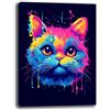 Printerland Quadro Moderno Street Art GATTI Quadri moderni soggiorno da Parete XXL grande Stampa su tela Canvas Decorazione Murale muro Arredo Camera da letto Cucina (1, 30x40 cm)
