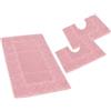 Casatessile Barocco set 3 pz tappeti bagno Set Tappeti Bagno 3 Pezzi in Cotone, Parure Tappeti Bagno - ROSA