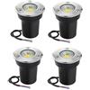 AMDHZ 3W COB Faretti Incasso Led A Pavimento Mini Led Segnapasso Scala IP67 Impermeabile for Piazze, Terrazze, Prati, Piscine, Vialetti, Gradini, Ponti (4 Pezzi) (Color : Warm light, Voltage : 220V)