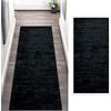 Siunwdiy Tappeto Cucina Nero Moderno Tappeto Cucina passatoia Antiscivolo Lavabile Antimacchia Durevole Tappeto Ingresso Casa per Cucina Bagno Soggiorno Camera da Letto,Nero,40X300CM
