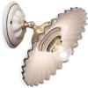 Ferroluce Retrò Applique Classica Orientabile L'Aquila Ottone E Ceramica Decorato 1 Luce E27