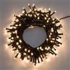 Lotti XMASKING Catena a Batteria 12 m, 300 LED Bianco Caldo, Cavo Verde, con Giochi di Luce, Timer 8/16, luci Natalizie, luci per L'Albero di Natale, luci di Natale a Batteria