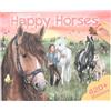 Depesche 13586 Create Your Happy Horses - Libro di adesivi con 24 pagine di sfondo per creare il proprio mondo equestre, inclusi 6 fogli di adesivi