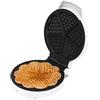 Cecotec Macchina per Waffle Elettrica Fun Gofrestone Round. 1000 W, Finiture in Acciaio Inox, 1-5 Waffle, Forma a Cuore o 1 Grande, Piastra Antiaderente, Cottura Uniforme, Indicatore Luminoso.