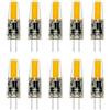 PFHSKLCWY Lampadina 10 PZ Dimmerabile Mini G4 LED Lampada COB 6 W Lampadina AC DC 12 V 220 V Luci di candela Sostituisci 30 W 40 W Alogena for Lampadario Faretto Illuminazione(Warm White,G4 AC DC12V)