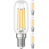 ledscom.de 4 pezzi E14 lampadina LED, T25, bianco caldo (2900 K), 4,2 W, 507lm
