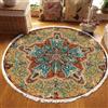 Tomifine Tappeto per soggiorno bohémien camera da letto tappeto antiscivolo lavabile in lavatrice morbido tessuto tappeto per cucina vintage corridoio sala (180 cm,Arancio Verde)