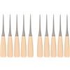 Hapivida Punteruolo per Pelle, Strumento di Riparazione in Pelle con Punta in Acciaio Inossidabile e Manico in Legno 6cm per Cucito, Artigianato e Lavorazione del Legno per Artigiani e Hobbisti