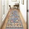 Siunwdiy Tappeto Cucina Antiscivolo Lavabile Tappeto Corridoio Lungo Marocchino Tappeto da Cucina Motivo floreale Boho Tappeto Ingresso Interno Tappeto Runner per Passatoia Camera,Flower f,60×150 cm