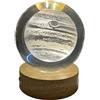 Shop-UP! Lampada Giove Jupiter 3D sfera di cristallo grande, con base e luce a led USB, confezione regalo inclusa