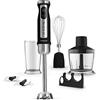 CREATE/FULLMIX PROTOOL/BATIDORA DE MANO / 4 Cuchillas de acero inoxidable recubiertas de Titanio /6 Accesorios / 7 velocidades + Turbo / 600ml / DC 1500W