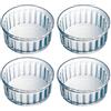 Pyrex Classic Individuals - Cocotte da forno in vetro, ad alta resistenza al calore, 10 cm, trasparente, 4 pezzi