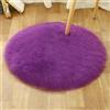 Tomifine Tappeto in Pelle di Agnello, Imitazione Della Pelliccia Tappeti, Morbido e Peloso per Stanza da Letto o Soggiorno Tappeto Soffice o Copertura per Divani e Sedie (80 cm,Viola Scuro)