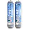 GASFRIGO®,Nr 2 Bombole co2 per gasatore, 600 gr attacco M11x1, purezza minima > 99% made italy,gas acqua frizzante, co2 acqua frizzante, cilindro co2 per gasatore, bombole gasatore acqua frizzante,