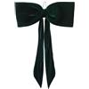 Whychstore Nastro Lungo in Velluto per Decorazione di Albero di Natale e Finestra, Realizzato con Tessuto Morbido per Atmosfera Festiva (40 cm Verde)