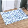 OHAGS Tappeto da Bagno Antiscivolo,Tappeto Doccia in Microfibra,Blu, figure di pesci marini con opere d'arte marine in stile disegnato,Tappetino Bagno Lavabili in Lavatrice,60x90 CM