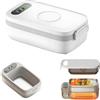 Generico Contenitore Elettrico Per Il Pranzo Per Adulti, Scalda-Cibo Autoriscaldante, Porta Pranzo Riscaldabile,Scaldavivande Elettrico Portatile,Scaldavivande A Batteria Ricaricabile,7 Impostazioni Di Tempo