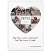 Maverton Tela personalizzata con foto e scritte - stampe personalizzate da parete grande o piccola - quadro con fotografia - pensiero speciale per la festa del papà - per uomo - cuore - 50 x 70 cm