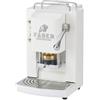 FABER COFFEE MACHINES | Deluxe 3.0 | Macchina Caffè ESE 44mm con Elettrovalvola, Portacialda Estraibile, Tanica Vetro 1L e Pressacialde in ottone regolabile (White, CROMO)