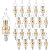 Generic 20 Pezzi Lampadine LED E14 a vite piccola 8W ZHIYUE Warm 3000K, 800lm Luce non dimmerabile Lampadario moderno di lusso Lampadina a forma di fiamma AC 240V, Lampada a mais LED Edison SES a vite piccola