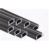 AFTERTECH 8x 3metri (24M) 1207N 12x7mm Profilo Alluminio NERO Minimal Per Strisce Strip LED Barra Rigida INTERA 3MT + Copertura TRASPARENTE (8x 3metri 1207nero clear)