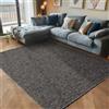 Carpettex Tappeto a pelo corto, tessuto piatto, tappeto a loop melange, facile da mantenere, adatto per soggiorno e camera da letto, Colore: Antracite, Taglia: 160 x 230 cm