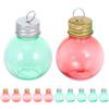Toyvian 12 Pezzi Palline di Plastica Trasparente Tappo Anello Bottiglie Sferiche Riempibili per Decorazioni Natalizie Progetti DIY Arte con Sabbia e Bomboniere Festive