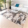 Mazovia Tappeto Salotto Moderno Astratto e Vintage Pelo Corto - Tappeti Soggiorno Turchi Originali - Tappeti Camera da Letto - Tappeti Salotto Grandi Dimensioni - Beige Blu Grigio 300 x 400 cm