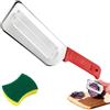 Generico Coltello grattugia in acciaio inox, tagliaverdure a julienne a doppia lama, grattugia da cucina per cavolo, affettatrice per verdure multifunzionale, facile da pulire, per crauti e insalata (Rosso)