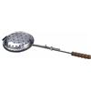 Orso Chef - Padella forata per Castagne 22 Cm. - girevole ribaltabile pesante in ferro antiscivolo per fuoco brace fornelli o bruciatori gas ottima per caldarroste, mandorle ceci e semi vari