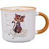KIUB Mini tazza timbale espresso con animali, motivo gatto marrone stilizzato, altezza 6,5 cm, porcellana fine