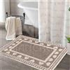 GBiancheria Tappeto Sassari in Cotone con Disegno Cuori - Colori Tortora e Grigio - Misure 40x60, 50x80, 60x110 - Tappeti Ideali Bagno, Cucina, Salotto (Tortora, 50x80 cm)