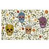 Excelsa Living Tappeto Passatoia da Arredo, Multicolo, Tessuto Jacquard, Poliestere Ciniglia Cotone, Antiscivolo, per Cucina e Bagno (Calavera, 75 x 45 Cm.)