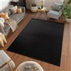 TAPISO Mono Tappeto Salotto Pelo Corto Design Moderno Monocromatico Tinta Unita Monocolore Tonalità Nero Soggiorno Camera da Letto Sala OEKO-TEX 140 x 200 cm