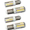A2ZWORLD 4 Pezzi Mini Lampadina LED E14 Tubolare 220V AC, 4W 400LM, Bianco Caldo 3000K, 32 SMD 2835, Luce 360°, Ultra Compatta Ø15x51mm, per Lampade e Applique