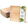 onlyleaf Palmware Servizio da Tavola in foglie di palma I 25 pezzi piastra di Palma rettangolare 23x23cm I Stoviglie biologiche biodegradabili Stoviglie da festa Stoviglie monouso compostabili