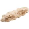 Cakla 100% pelle di pecora organica naturale - Tappeto, due pelli di pecora Barf - Coperta morbida e soffice, un'aggiunta originale a qualsiasi stanza (Beige, 210-200cm x 55-65cm)