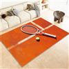 Generic Tappeto per Soggiorno 80x150 cm Tennis Campo Arancione Tappeti Camera da Letto Morbido Tappetino Antiscivolo Colore Arancione Grandi Dimensioni Tappeto Pelo Corto Orientale Tappeto Stile