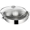 Lagostina Wok 12138042230 cm con coperchio in vetro