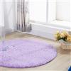 Hearda Tappeto Rotondo Salotto Pelo Lungo Shaggy, Tappeto Peloso per Camera da Letto Morbido e Soffice Tappetino Peloso Pelo Lungo Moderno Lavabile con Fondo Antiscivolo (Viola A,160cm)
