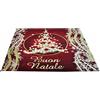 Casatessile Tappeto rosso BUON NATALE passatoia 100x98 cm. R5