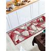 GBiancheria Tappeto Passatoia Universo Rosso by Suardi - Design Moderno Geometrico - Lavabile in Lavatrice - Fondo Antiscivolo - Made in Italy - Collezione Velour (55x280 cm)