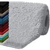 casa pura Tappetino Bagno Antiscivolo in Microfibra - Morbido e Assorbente, Spesso e Lavabile, per Doccia e Bagnon (Sky Soft, Grigio Argento, 70x120 cm)