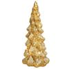 HEBEOT Piccolo albero di Natale con luci, decorazione da tavolo in vetro illuminato per librerie, mantelli (B)