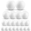 Netuno 20 palline polistirolo misure diverse set palline bianche da decorare fai da te lavoretti Natale Pasqua decoupage hobby creativi base decorazioni natalizie casa scuola