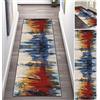 CucuBan Tappeto runner 100 x 210 cm, colorato, astratto, da cucina, antiscivolo, lavabile, per soggiorno, extra large, per corridoio, corridoio