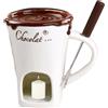 Generic Tazza per fonduta, resistente al calore, portatile, antiaderente, con forchetta, set di tazze per fonduta, per immergere burro, dessert, bevande, cene, matrimoni, feste, compleanni, vacanze